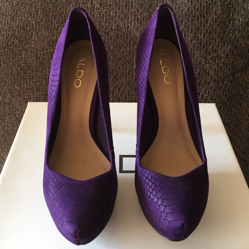 ALDO “Calida” Royal Purple Heels Sz. 6